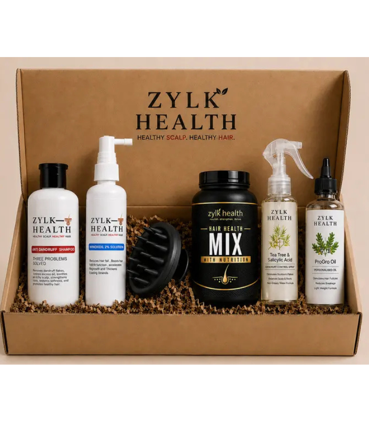 Zylk 2% Minoxidil Hair Growth & Anti-Dandruff Kit | Complete Scalp Care