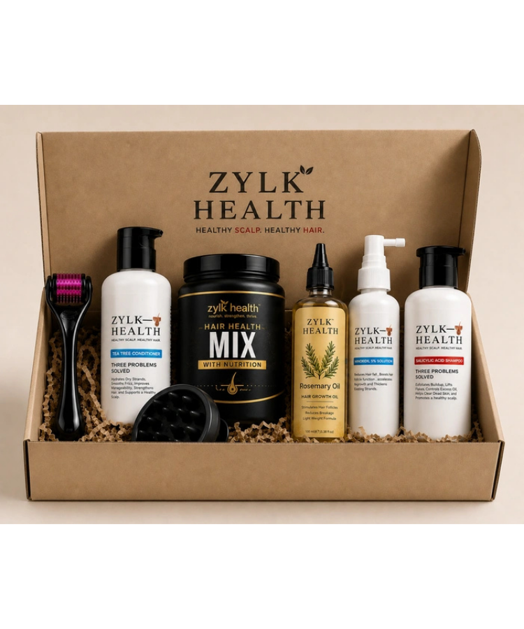 Zylk Complete Hair Rescue & Regrowth Kit | Minoxidil, Rosemary Oil & Scalp Care